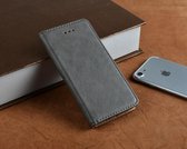 P.C.K. Hoesje/Boekhoesje/Bookcase/Book Grijs met magneet sluiting geschikt voor Apple iPhone 7