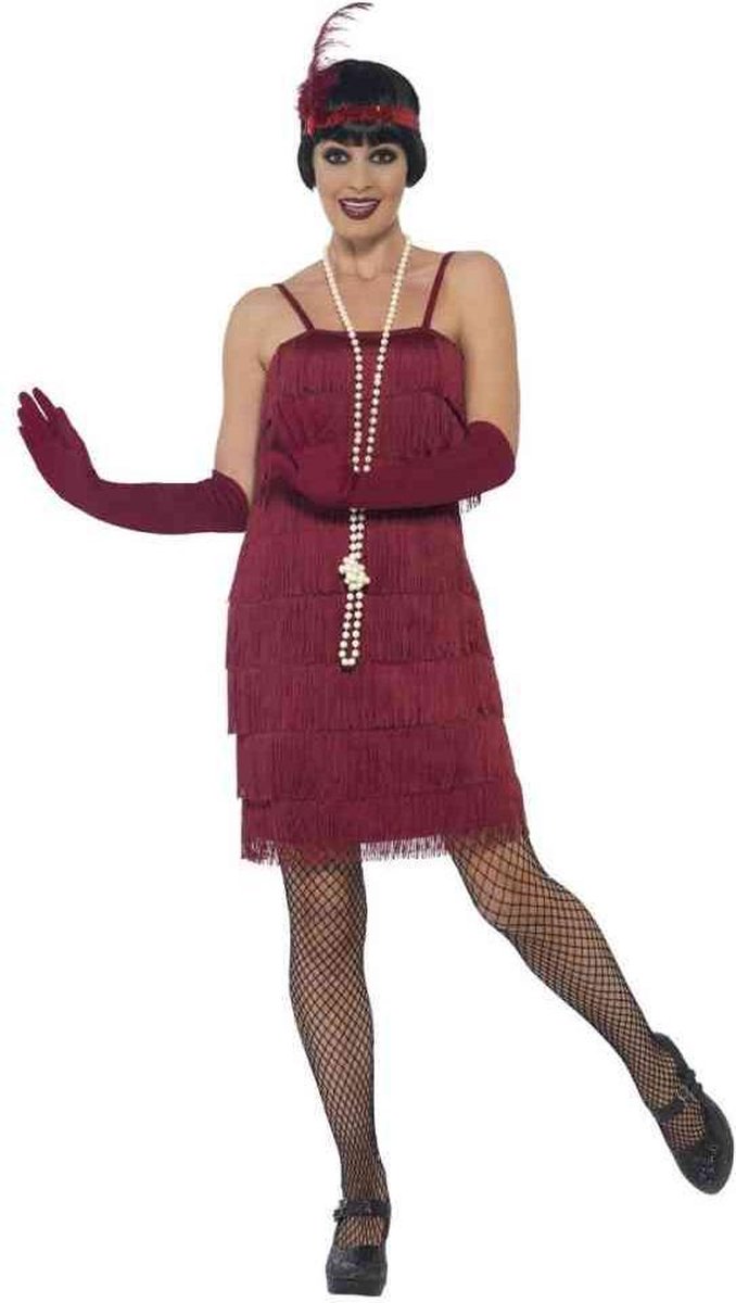 Smiffys - Flapper Kostuum - S - Rood