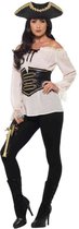 SMIFFY'S - Luxe ivoorkleurige piraten blouse - M