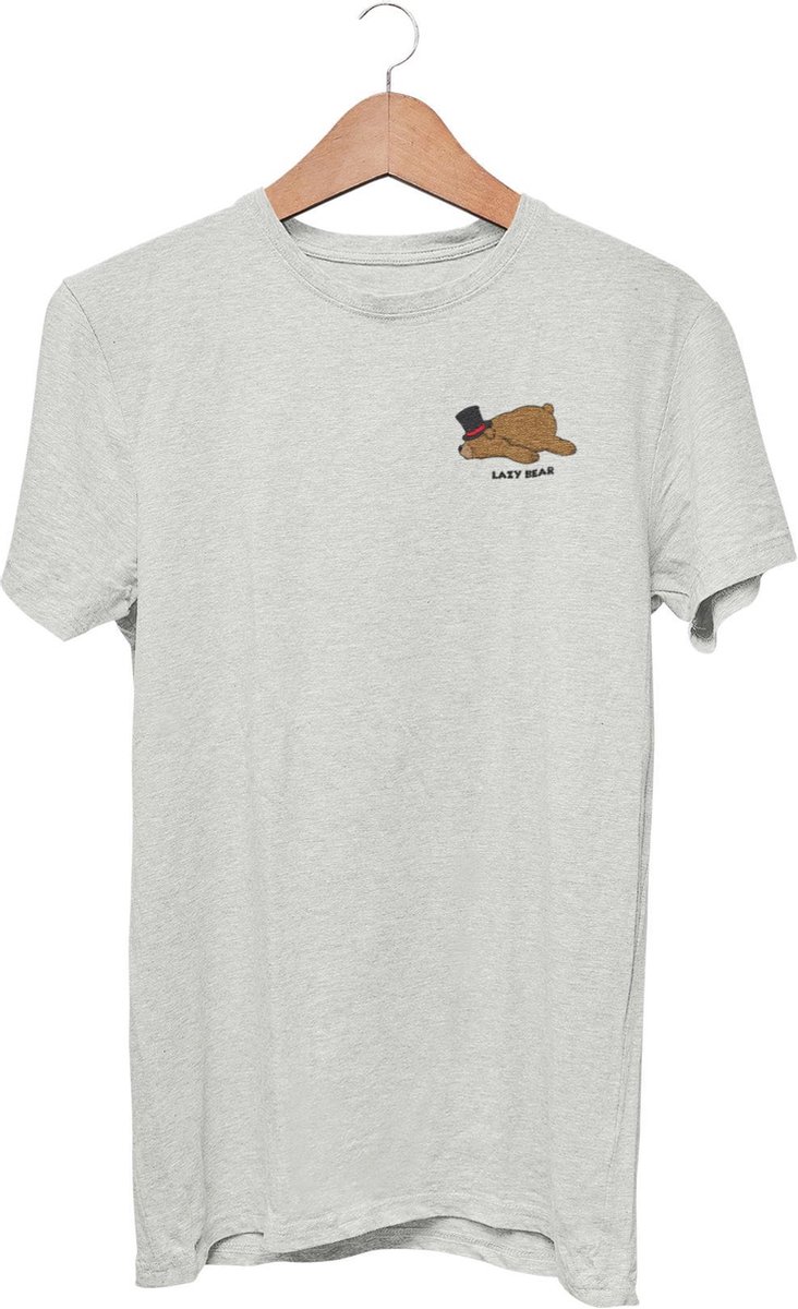 The lazy Bear | Top Hat | T-Shirt | Ash | S