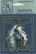 Opstrijk applicaties / Strijk Patch Set / Paarde hoofd /Formaat: 7,4 x 8,7 cm