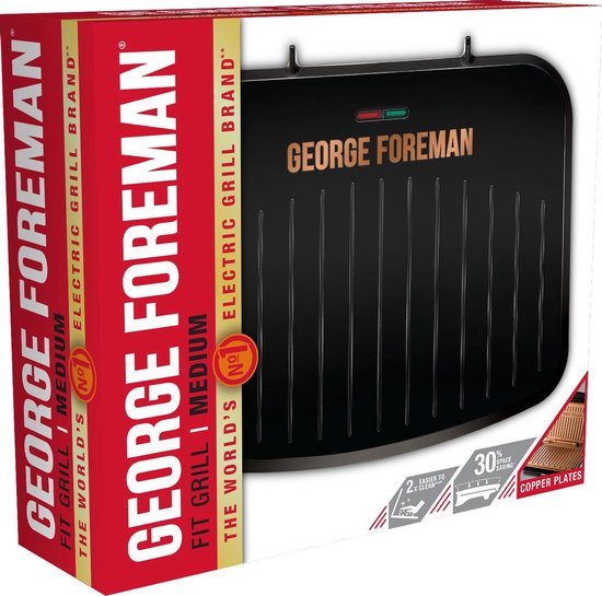 George Foreman Fit Grill Copper - Medium 25811-56 - Contactgrill - George Foreman