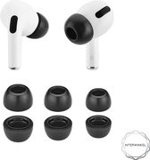 Airpods pro + pro 2 (2022) memory foam tips - maat L - Apple - In ear - Memory foam - 3 paar - Oordopjes - 100% siliconen vrij - Sport - Saund isolation - Zwart