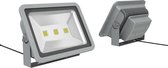 LED straler klassiek  - schijnwerper - 150W IP65 Warm White, behuizing zilvergrijs PROMO + 5 LED lampjes G45 4W GRATIS