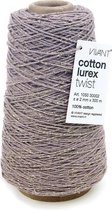 Cotton Cord Twist/ Katoen touw 300 meter Lavendel/Goud