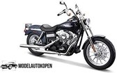 Harley Davidson FXDBI Dyna Street Bob 2006 (Donkerblauw) 1/12 Maisto - Modelmotor - Schaal model - Model motor - harley davidson schaalmodel