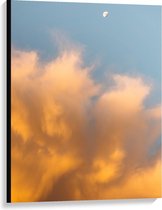 Canvas  - Oranje Stapelwolken - 75x100cm Foto op Canvas Schilderij (Wanddecoratie op Canvas)