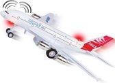 Wit/rood vliegtuig Airliner 3803 met pull-back functie 14 cm - Speelgoed - Speelgoedvoertuigen - Voertuigen - Luchtvaart - Vliegtuigen