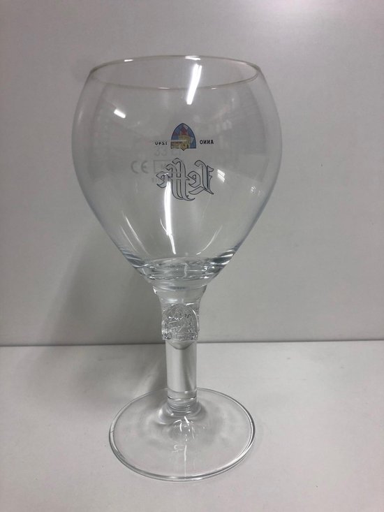 Leffe Bierglas - 33cl (Set van 3) - Origineel glas van de brouwerij - Glas op voet - Nieuw - Leffe