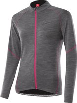 Loffler Pace Wool LS  Fietsshirt - Maat L  - Vrouwen - donker grijs/roze