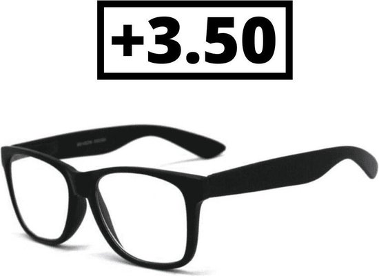 gewelddadig uitzetten Winkelcentrum Orange85 Leesbril Zwart +3.50 - Heren - Dames - Leesbrillen - Met sterkte  +3 - Trendy... | bol.com