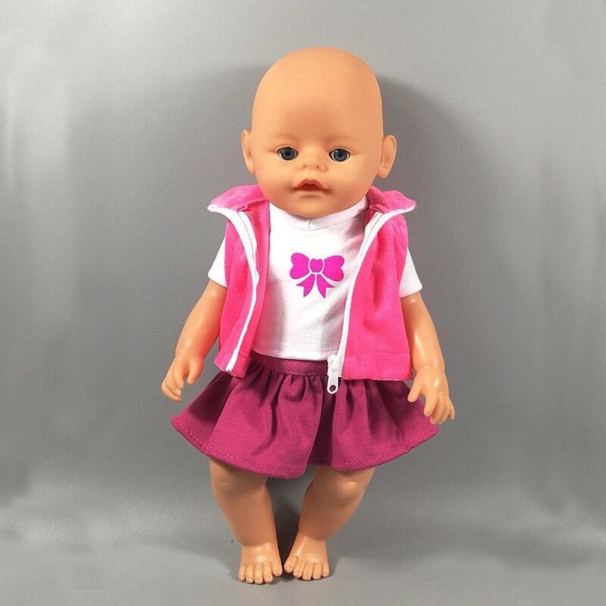 BABY born Casual Roze Outfit - Voor 43cm poppen - Bevat een jas, broek en kledinghanger - Gemakkelijk voor kleine handen - Promoot emphatie en sociale vaardigheden - 3 jaar - 833605