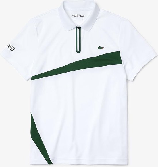 Lacoste Polo Shirt Heren Wit Groen maat XL | bol