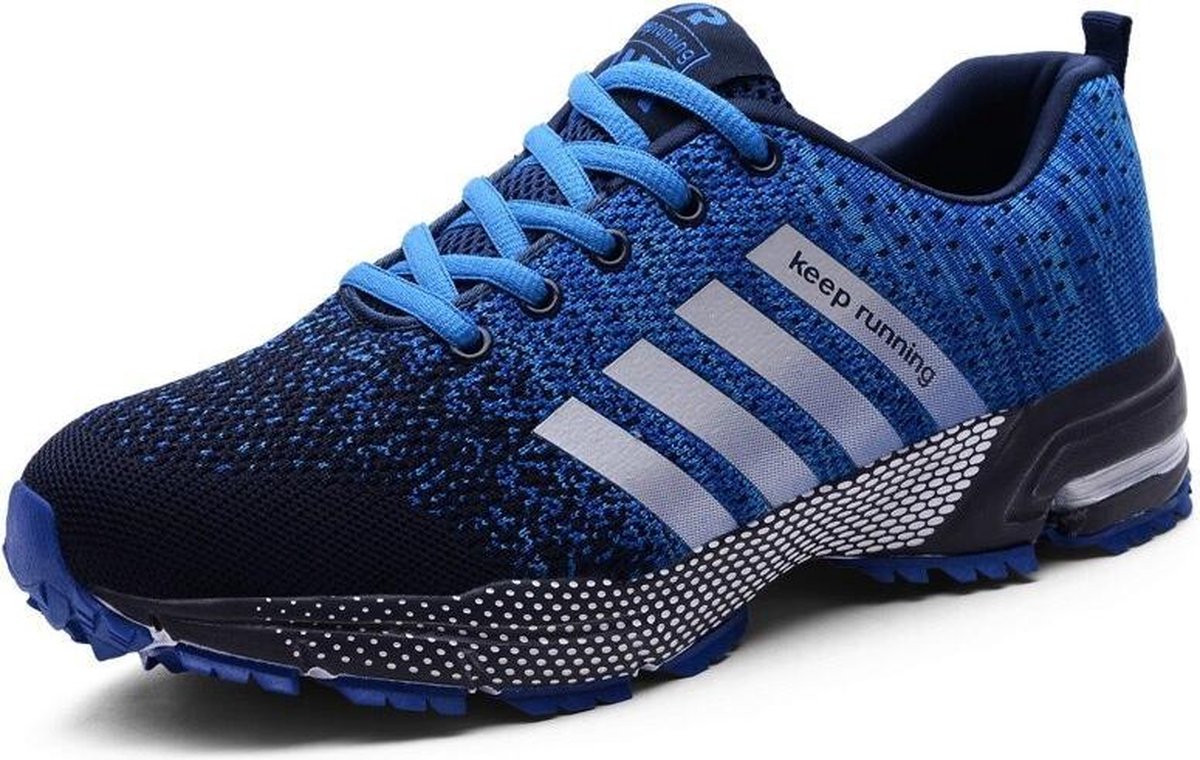 Sneakers Heren - Sportschoenen - Blauw - Hardloopschoenen - Running Shoes -  Maat 42 | bol.com