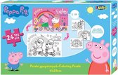 Luna Legpuzzel/kleurplaat Peppa Pig Meisjes 24 Stukjes