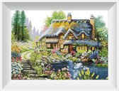 Artstudioclub® borduurpakketten volwassenen Villa in het bos 2 59 × 48 cm