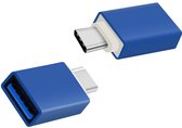 USB verloopstekker - Blauw - Allteq
