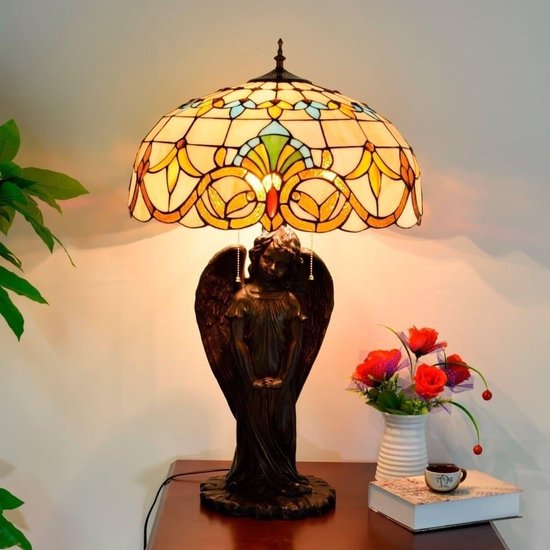Middeleeuws Oordeel longontsteking YWXLight retro creatief gekleurd glas lampenkap tafel lamp woonkamer  Restaurant Hotel... | bol.com