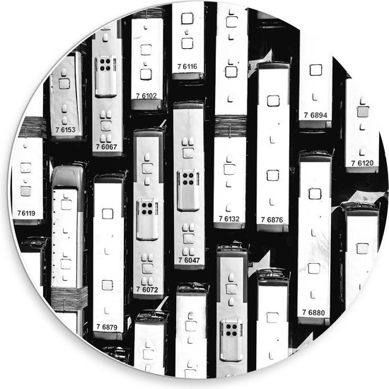 Forex Wandcirkel - Computerspellen (zwart/wit) - 30x30cm Foto op Wandcirkel (met ophangsysteem)
