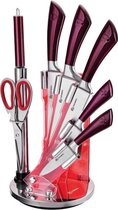 Edënbërg Red Line - Set de couteaux avec porte-couteaux de Luxe - 8 pièces