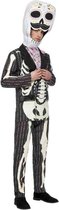 Smiffy's - Spaans & Mexicaans Kostuum - Uitvergrote Dia De Los Muertos - Man - Zwart, Wit / Beige - XL - Halloween - Verkleedkleding