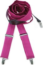 We Love Ties - Bretels - 100% made in NL, polyester stof fuchsia