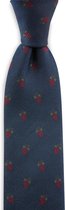 We Love Ties - Stropdas Chateau Migraine - geweven zuiver zijde - marineblauw / rood / groen