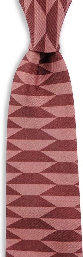 We Love Ties - Stropdassen - Stropdas Stripes Offset - bordeauxrood / oud roze