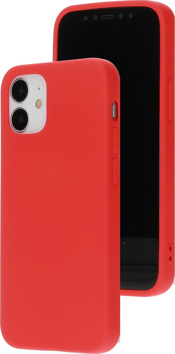 Mobiparts hoesje geschikt voor de Apple iPhone 12 Mini - Siliconen - Rood