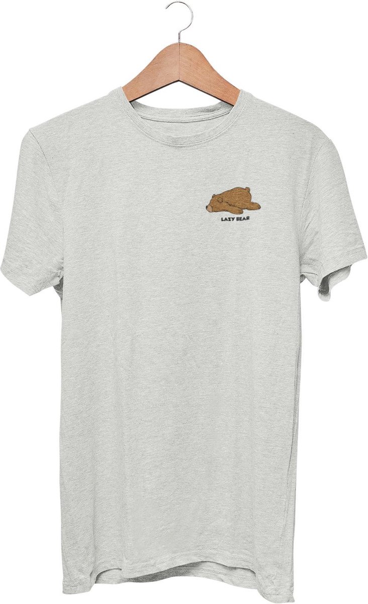 The lazy Bear | No Hat | T-Shirt | Ash | 3XL