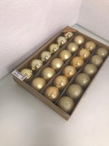 Kerstballen pakket - 24 stuks - goud