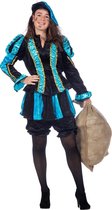 Pietenpak voor dames - zwart / blauw - Pieten kostuum 38 (M)