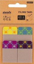 Stick'n Filing index tabs - 38x25mm, 4x gekleurde decoratie tabs, 40 sticky tabs