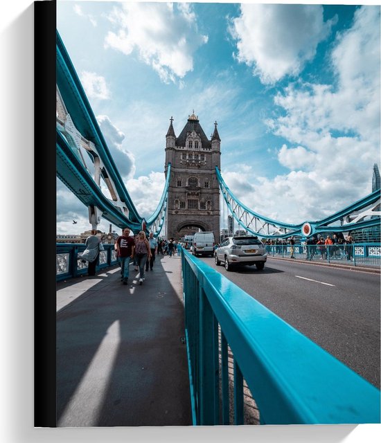Canvas  - Tower Bridge, Verenigd Koninkrijk - 30x40cm Foto op Canvas Schilderij (Wanddecoratie op Canvas)