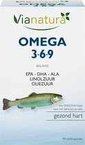 Bol.com Vianatura Omega 3-6-9 – Gezond hart – Hart & Bloedvaten – voedingssupplement 40 softcapsules aanbieding