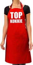 Top Kokkie Tablier de barbecue / tablier de cuisine bordeaux rouge pour femme - Tabliers de barbecue