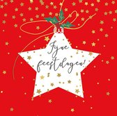 3 Pakjes van 10 kerstkaarten X-mas Red Graphics Kerstster
