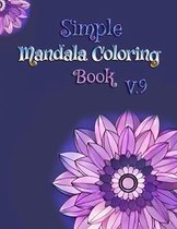 Simple Mandala Coloring Book V.9