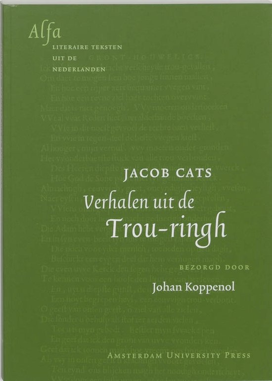 Cover van het boek 'Verhalen uit de Trou-ringh' van Jacob Cats
