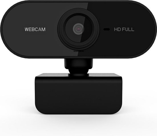 Webcam Full HD (1080p) - Met ingebouwde microfoon - USB - Autofocus - Windows & Mac - Videobellen - Cestgoods