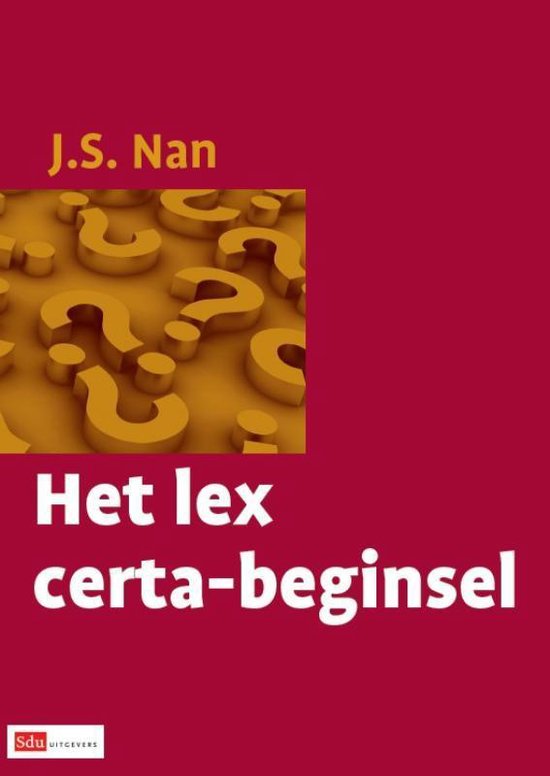 Het lex certa-beginsel - cover