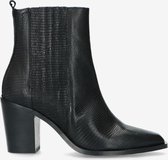 Sissy-Boy - Zwart leren enkellaarsjes met lizzard dessin - 40