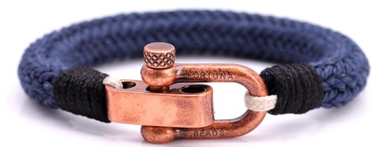 FortunaBeads Nautical C1 Koper Blauw Armband – Heren – Touw – Medium 18cm |  bol.com