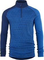 Bula Geo Zip shirt merino wol – donkerblauw - maat S