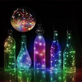 3 Stuks Led Kurk Flesverlichting - inclusief Batterijen - Feestverlichting - 10 Lampjes in een fles - lichtsnoer - 1 meter - gekleurd multi colour