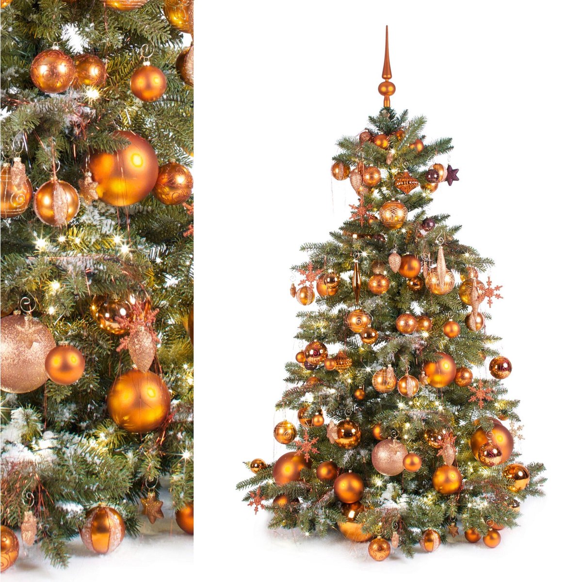 Xmasdeco - Luxe decoratie pakket van 145 ornamenten in koper tinten voor  een kerstboom... | bol.com
