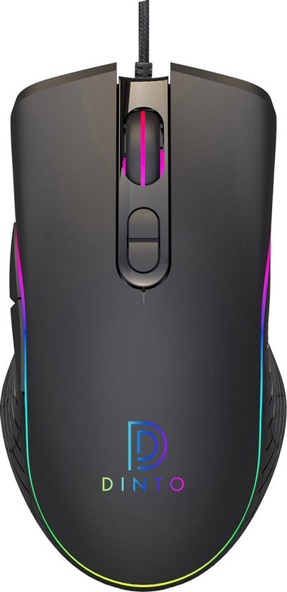 DINTO® Gaming Muis S103 - Optische - 6400 DPI - RGB - Game Muis