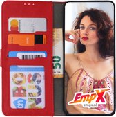 EmpX Apple iPhone 12 Mini TPU/Kunstleer Rood  Boekhoesje