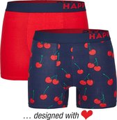 Happy Shorts 2-Pack Boxershorts Heren Cherry - Maat  XL