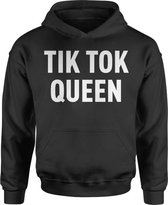 Hoodie sweater | Tik Tok Queen | Fruit of the Loom | maat 128 (7-8 jaar)